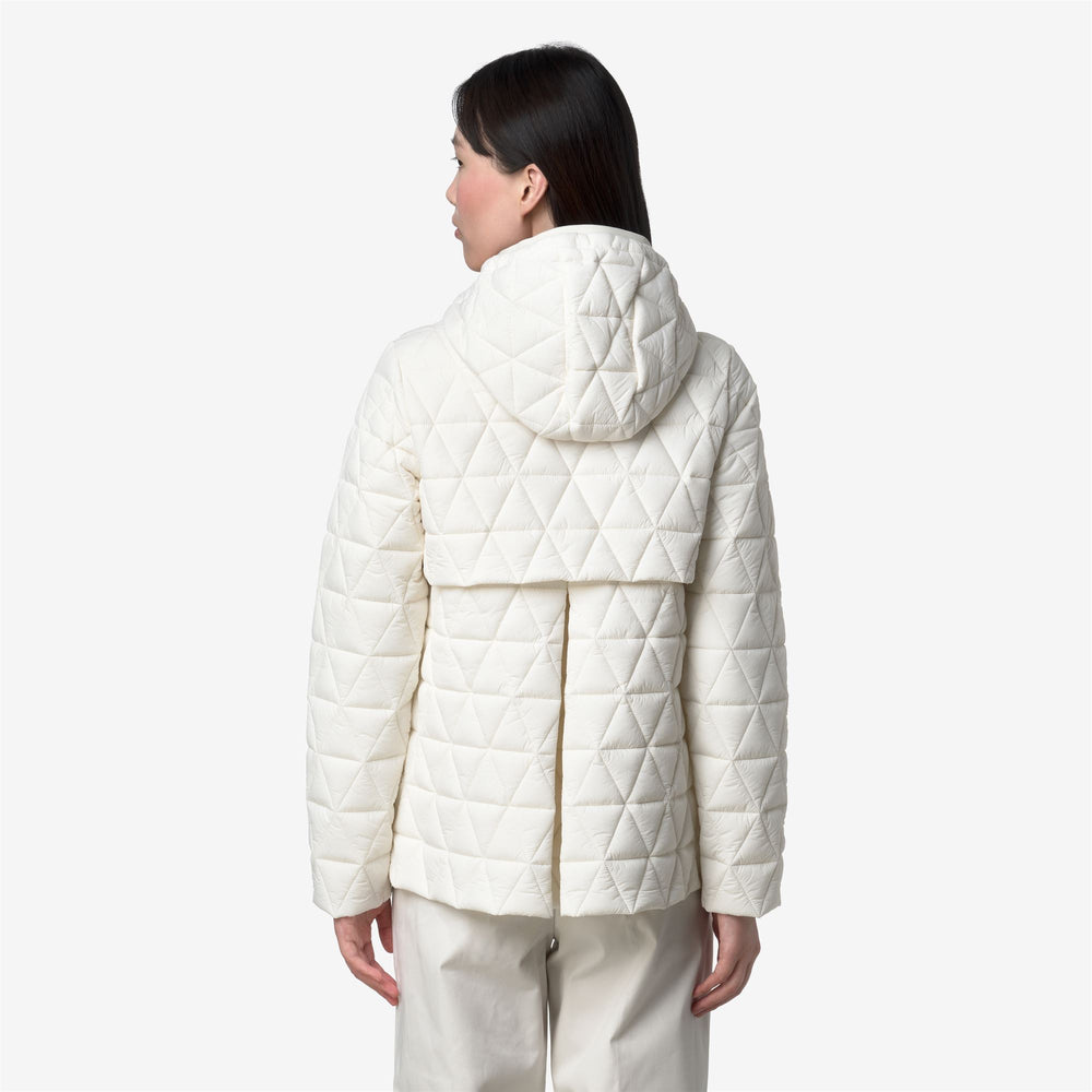 White women's short quilted jacket with Primaloft padding 02