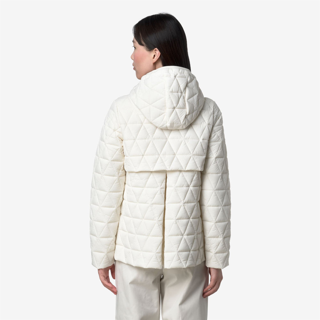 Chaqueta acolchada corta blanca para mujer con relleno Primaloft main