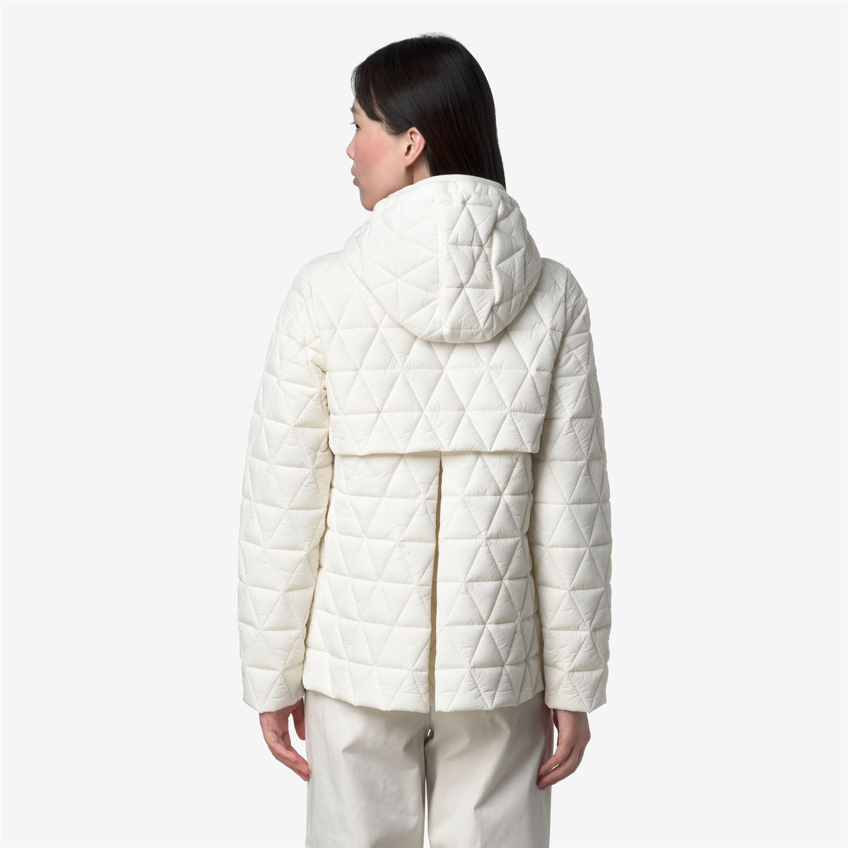Jackets_WOMAN_MADLAINE DIAMOND QUILTED WARM_Short_White Gardenia - Commercial 6