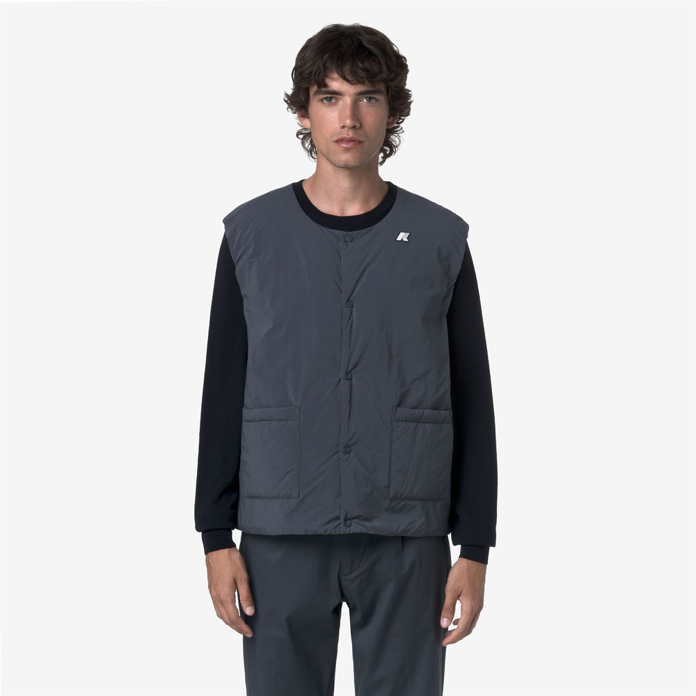 Airforce blue Men's Warm Insulated Vest with Recycled Padding 02