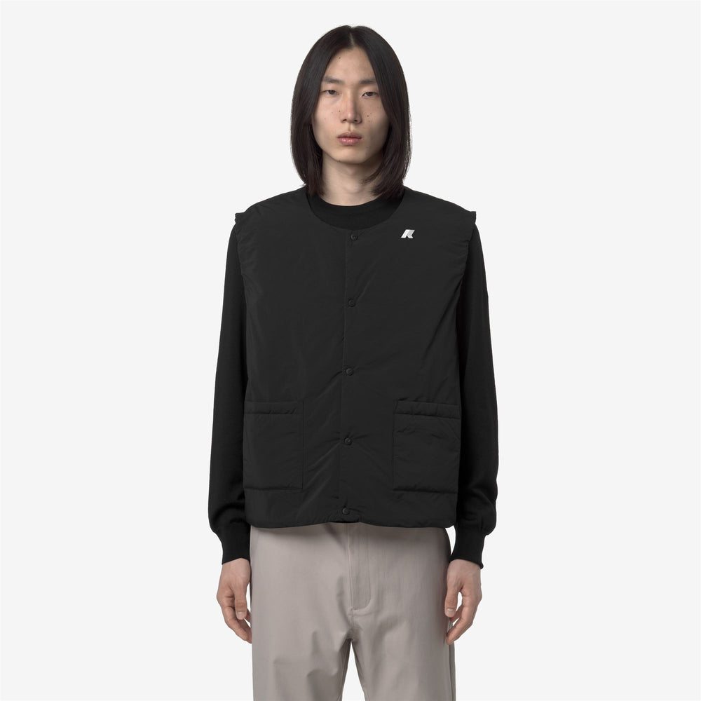 Black Men's Eco-Friendly Insulated Vest with Primaloft Padding 02