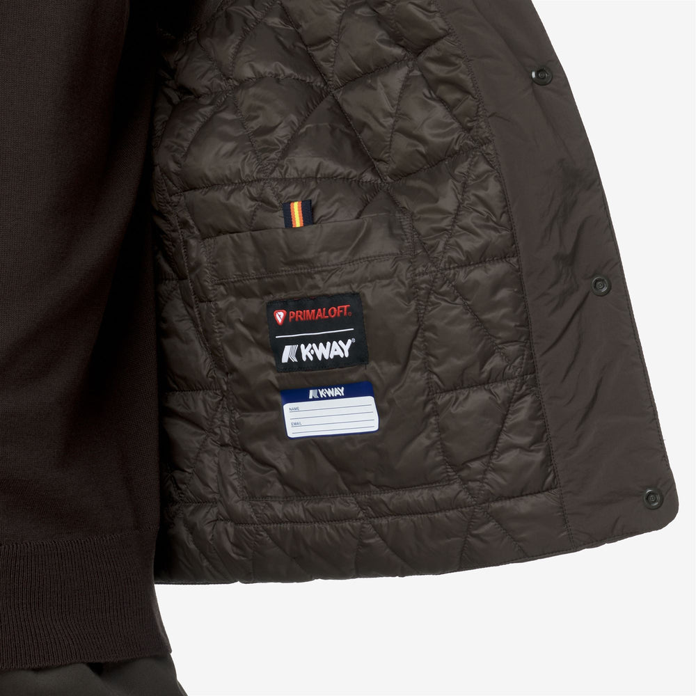 Chaleco aislante ecológico de color oliva negro para hombre 02