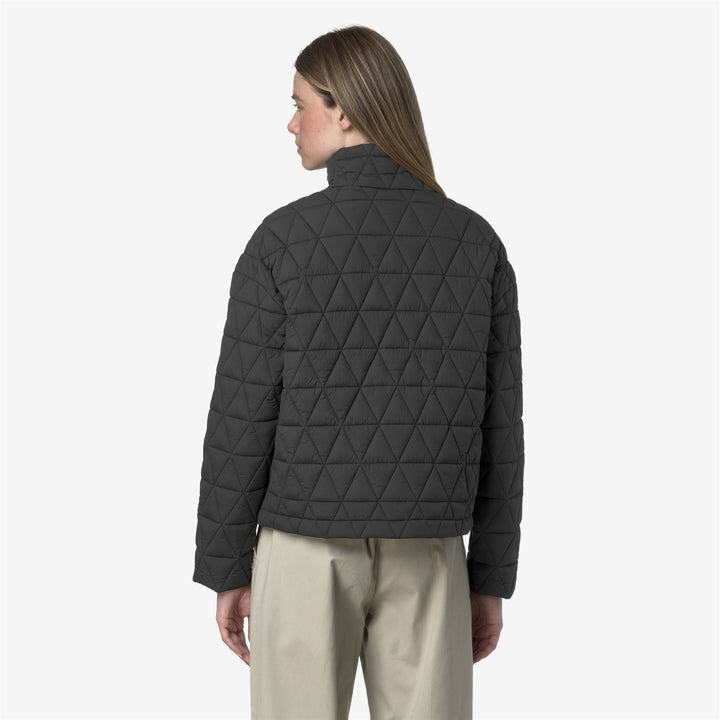 Grey Women's Short Quilted Jacket with Thermore Padding 5