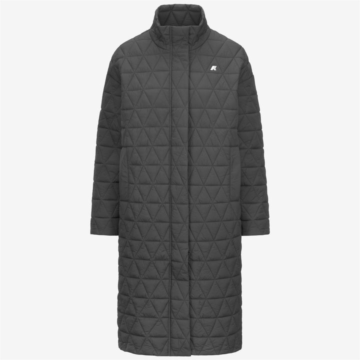 Chaqueta acolchada larga gris para mujer con aislamiento PrimaLoft 1