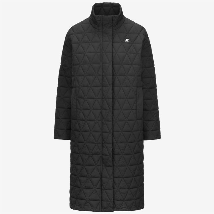 Chaqueta acolchada larga negra para mujer con aislamiento PrimaLoft 1