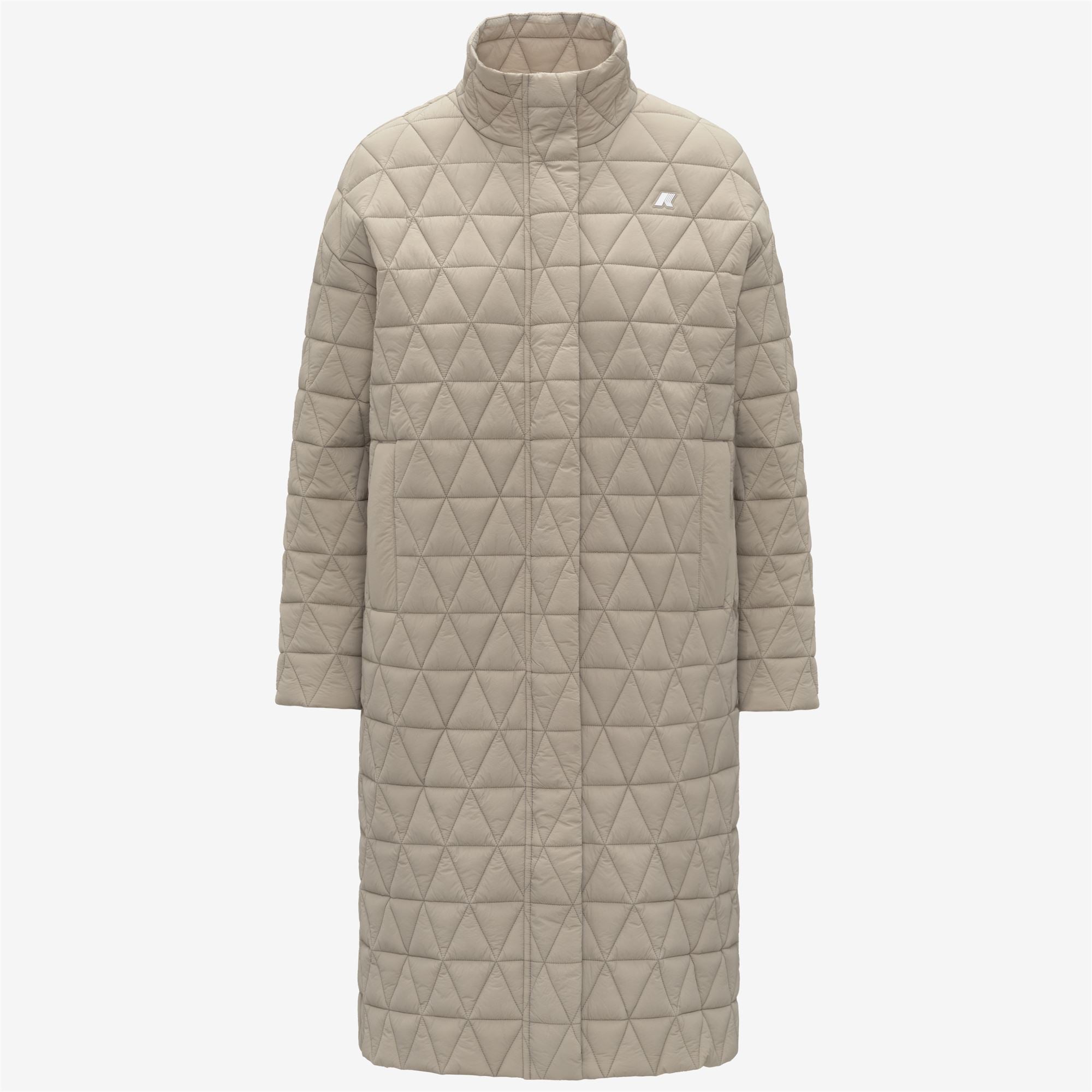Jackets_WOMAN_SONJA DIAMOND QUILTED WARM_Long_Beige Cashmere - Commercial 1