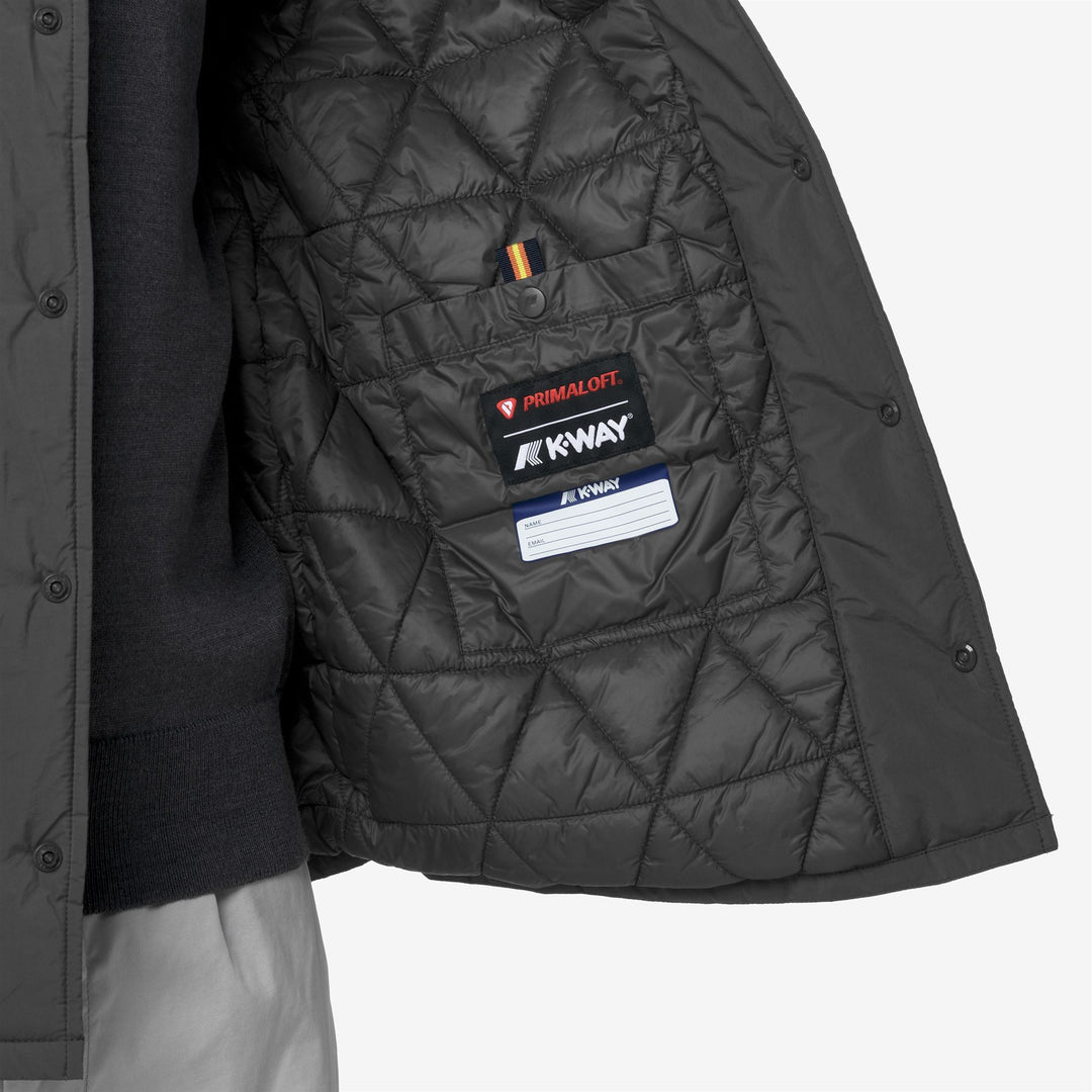 Chaqueta corta aislante gris para hombre con acolchado ecológico main