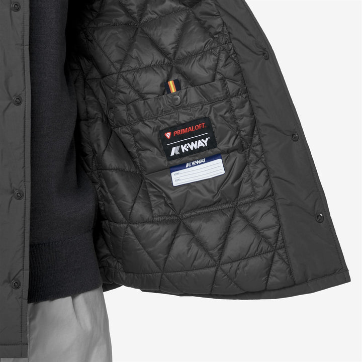 Chaqueta corta aislante gris para hombre con acolchado ecológico 2