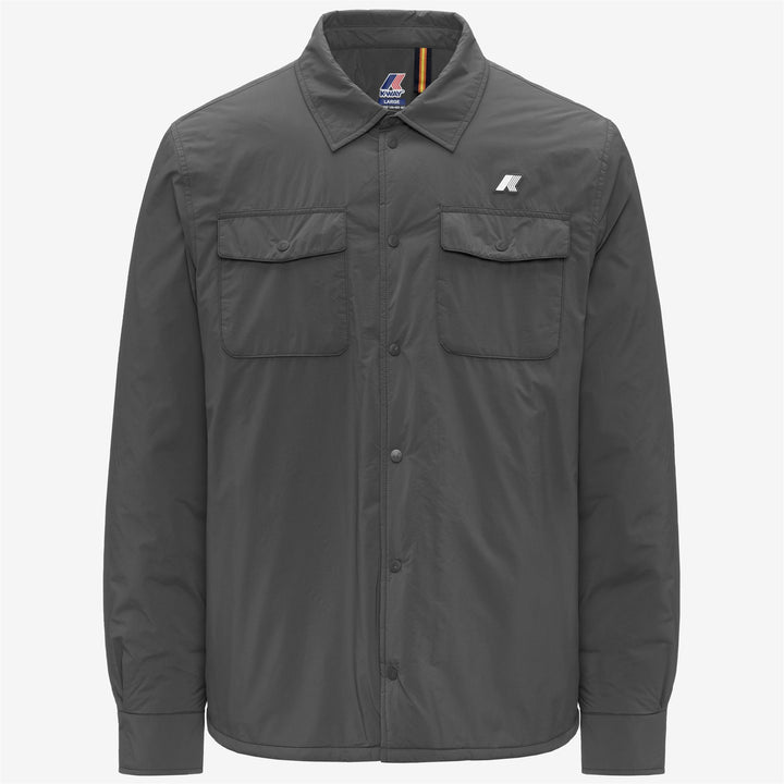 Chaqueta corta aislante gris para hombre con acolchado ecológico 1