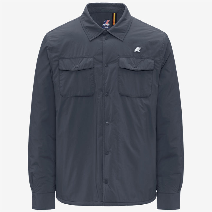 Chaqueta corta aislante azul para hombre con acolchado ecológico 1