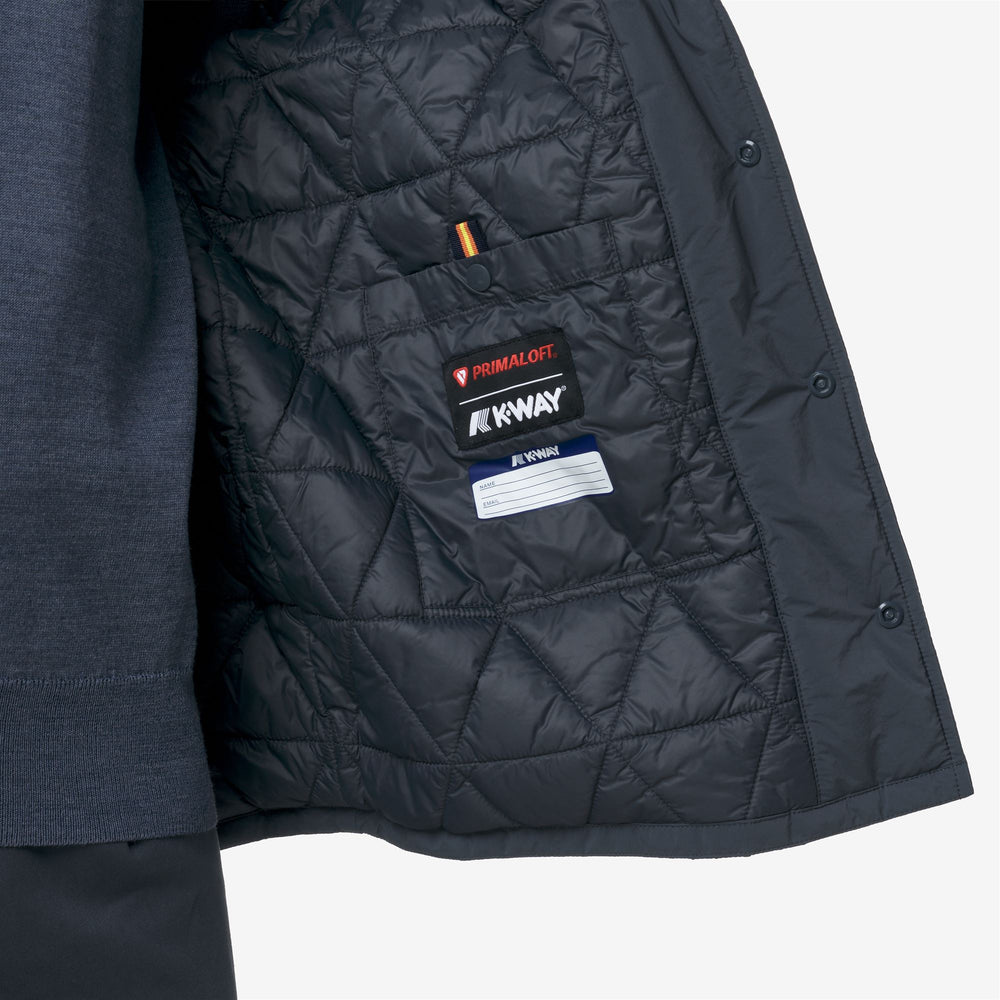 Chaqueta corta aislante azul para hombre con acolchado ecológico 02