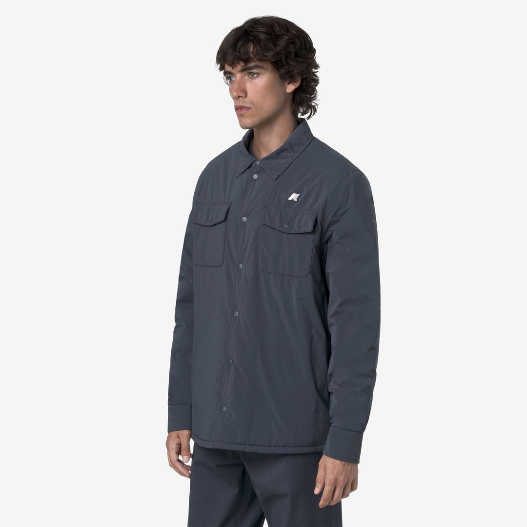 Chaqueta corta aislante azul para hombre con acolchado ecológico main