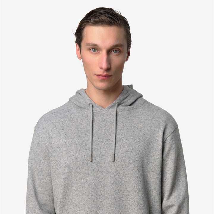 LORLY LINEN BLEND - Fleece - Hoodie - Man - GREY MID MEL 2