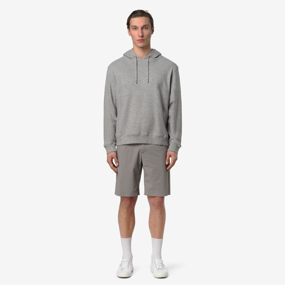 LORLY LINEN BLEND - Fleece - Hoodie - Man - GREY MID MEL 02
