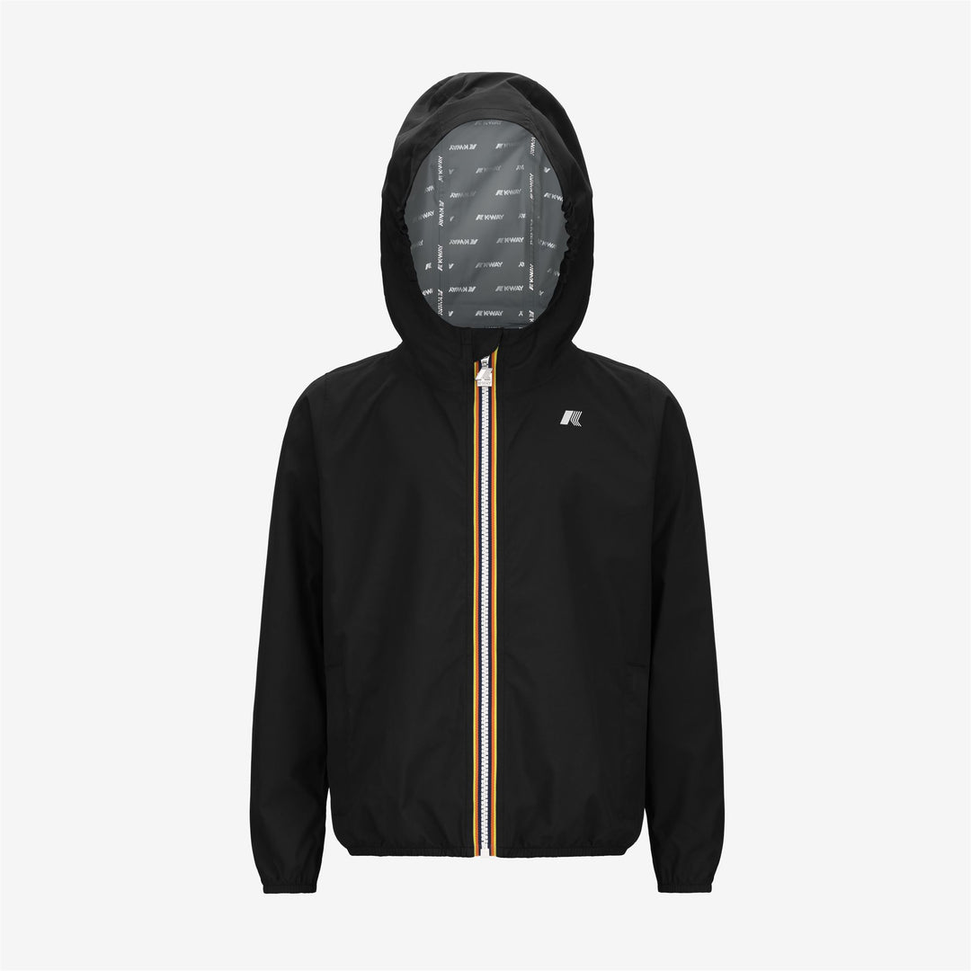 Giacca Impermeabile Slim Fit per Ragazzi Nera e Grigia con Tessuto Elasticizzato main