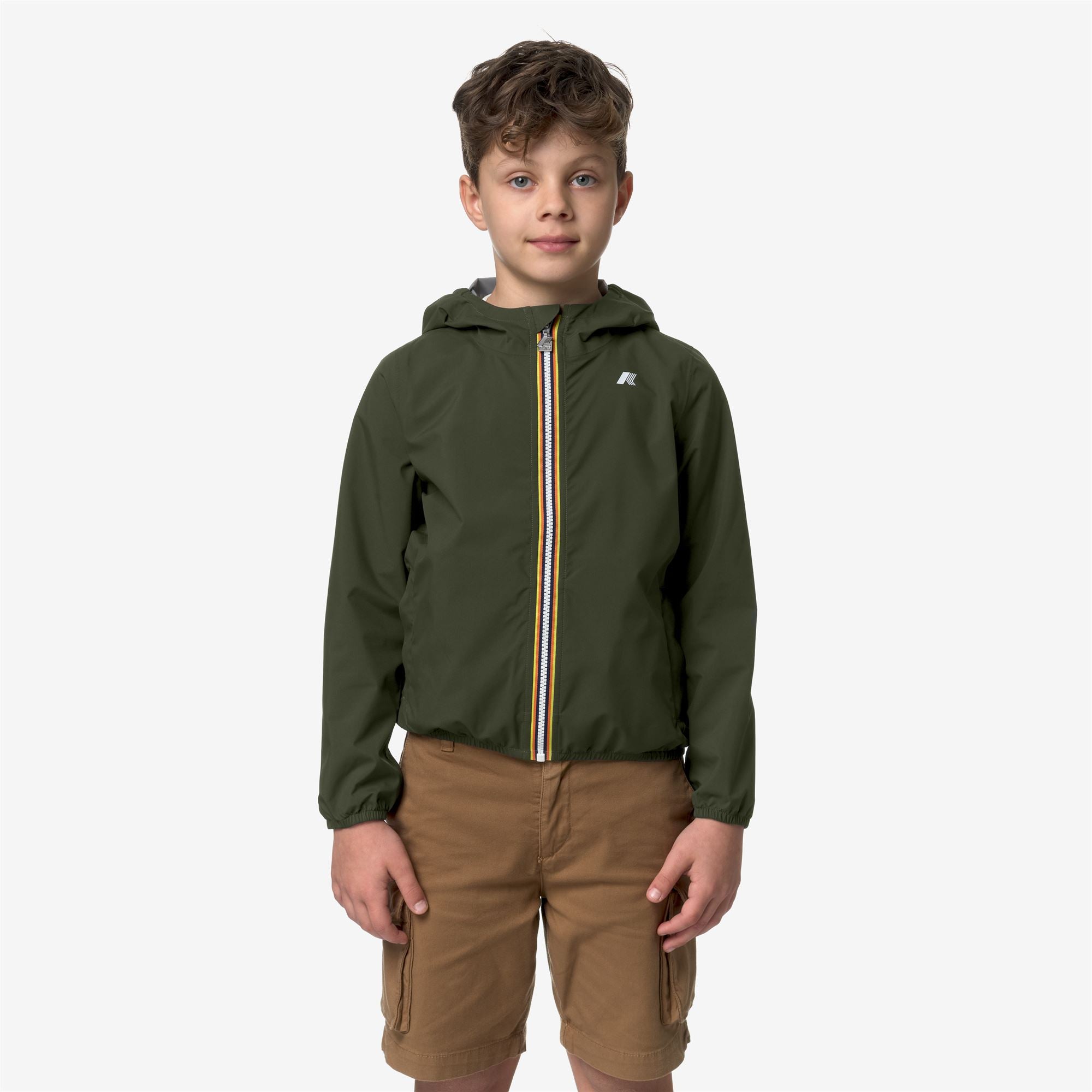 Jackets_BOY_P. JACK STRETCH DOT_Short_GREEN BLACKISH - Commercial 4
