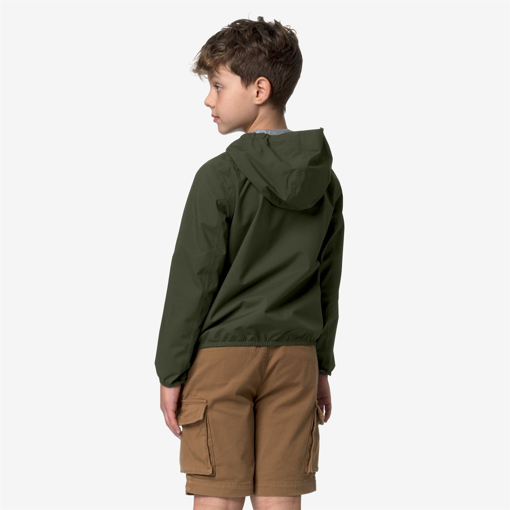 Blackish Green Boy's Waterproof Slim Fit Jacket for Transitional Weather 02