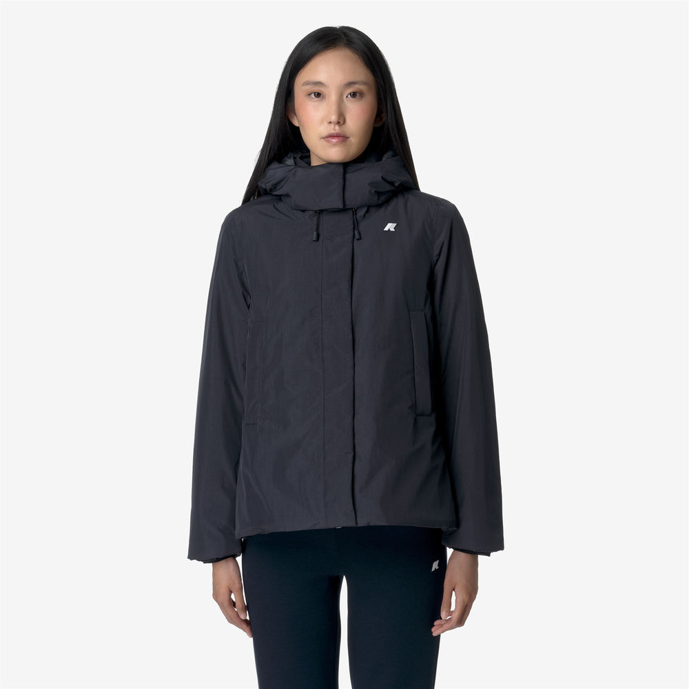 Giacca Corto Donna Blu con Isolamento PrimaLoft e Cappuccio 02