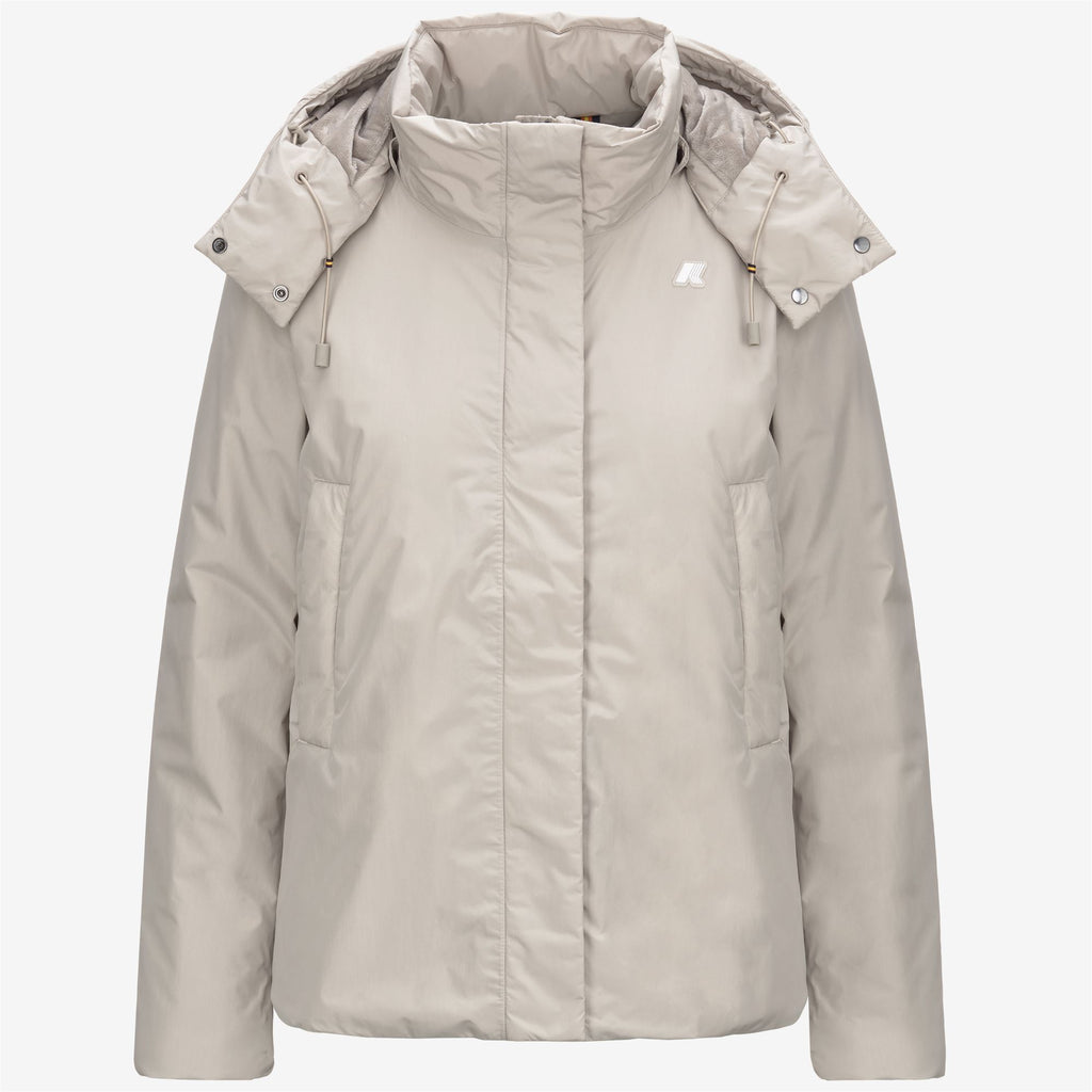 Jackets_WOMAN_MARLETTE SOFT TOUCH MARMOTTA_Short_Beige G-Grey B - Commercial 1