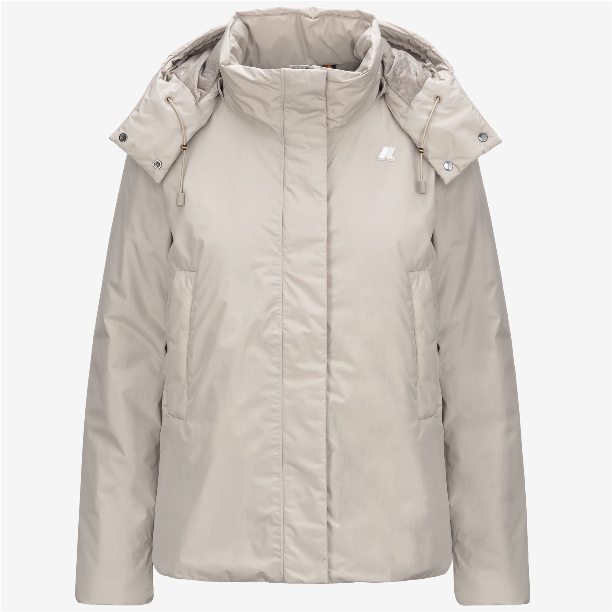 Jackets_WOMAN_MARLETTE SOFT TOUCH MARMOTTA_Short_Beige G-Grey B - Commercial 1