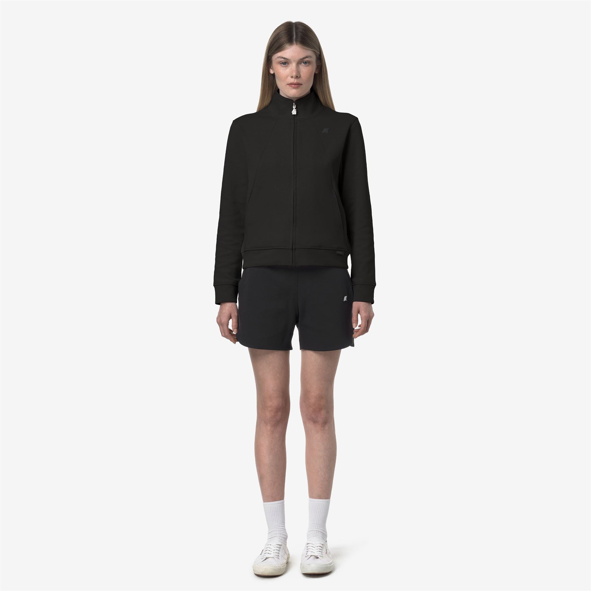 Shorts_WOMAN_OTIEZE INTERLOCK_Sport Shorts_Black Pure - Commercial 4
