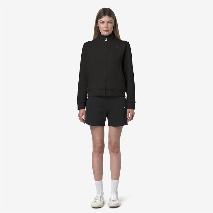Black Grey Women's Sporty Chic Travel Shorts with Adjustable Waist 1