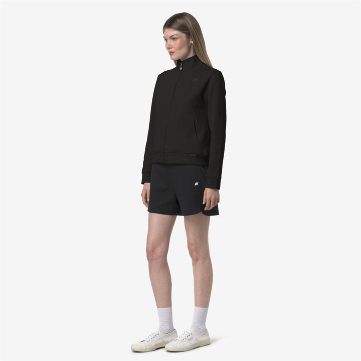 Black Grey Women's Sporty Chic Travel Shorts with Adjustable Waist 2
