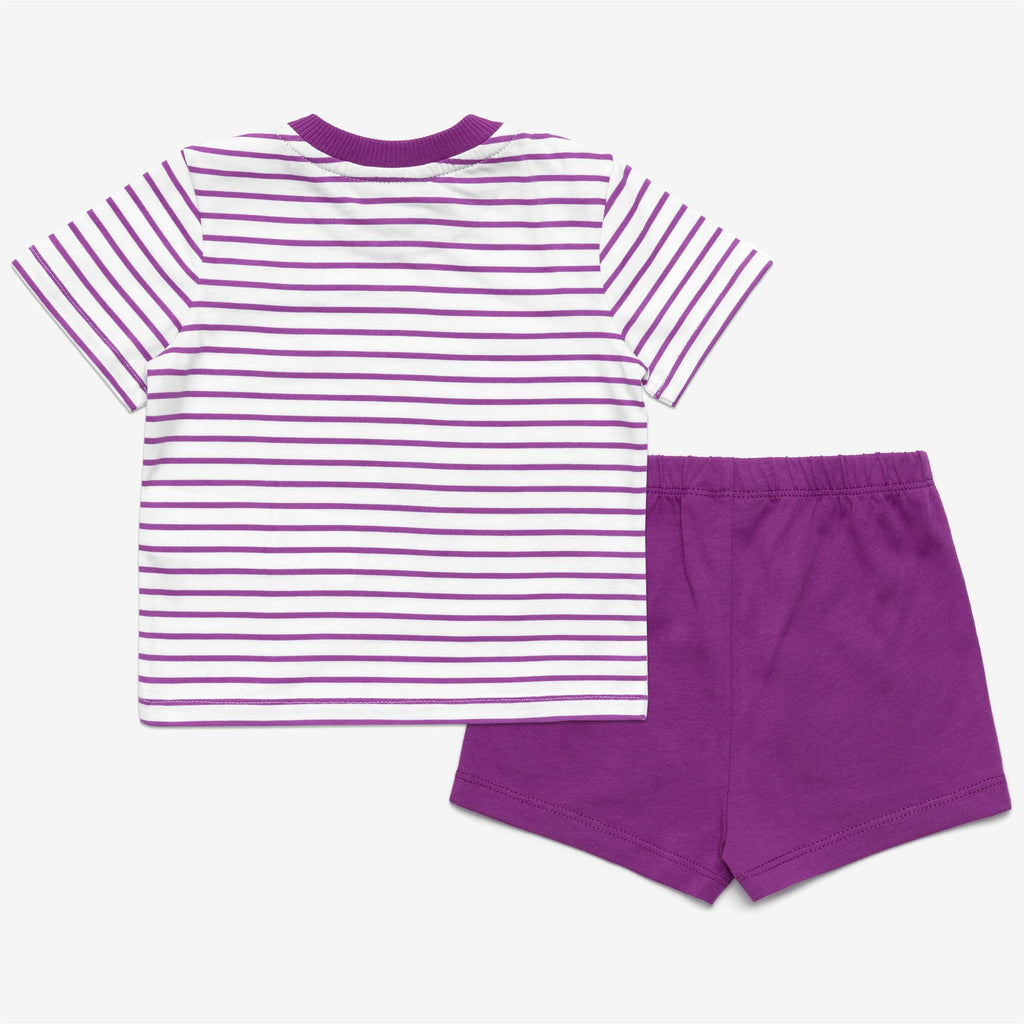 Sets_KID UNISEX_E. PETE SET STRIPES JERSEY_Shorts / T-Shirt_White - Violet - Commercial 6