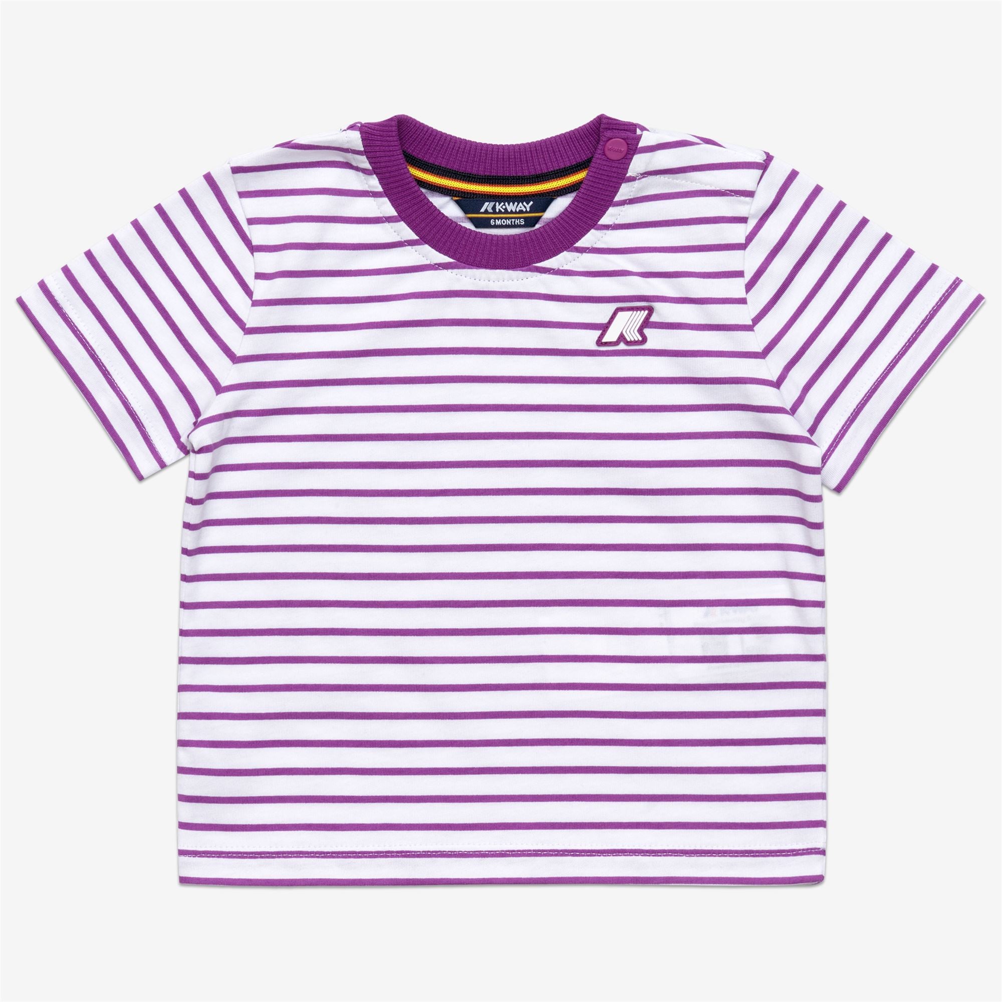 Sets_KID UNISEX_E. PETE SET STRIPES JERSEY_Shorts / T-Shirt_White - Violet - Commercial 1