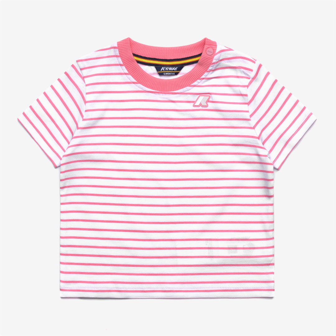 E. PETE SET STRIPES JERSEY - SETS - Shorts / T-Shirt - Kid unisex - WHITE-PINK GERANIUM main