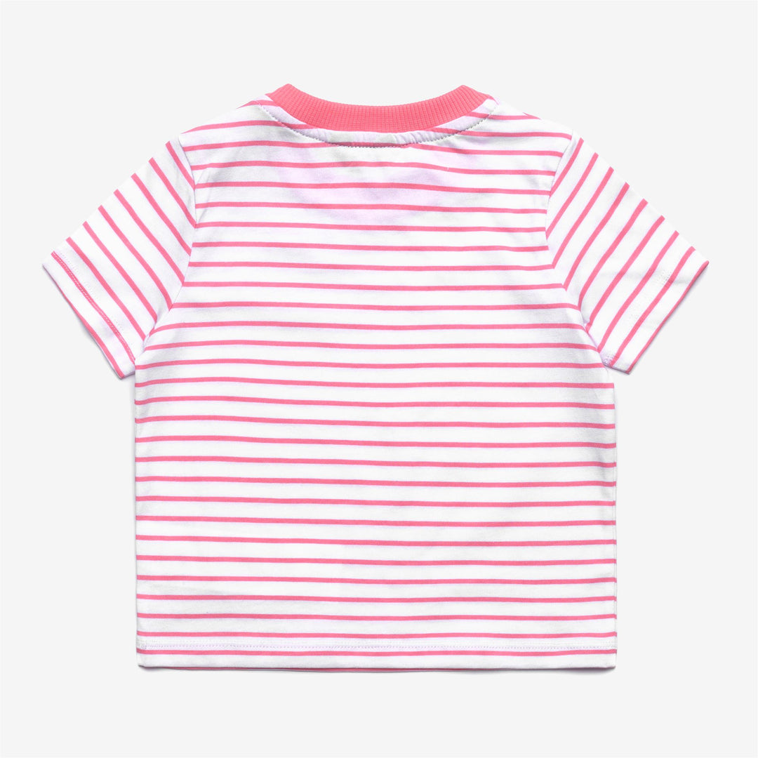 E. PETE SET STRIPES JERSEY - SETS - Shorts / T-Shirt - Kid unisex - WHITE-PINK GERANIUM main