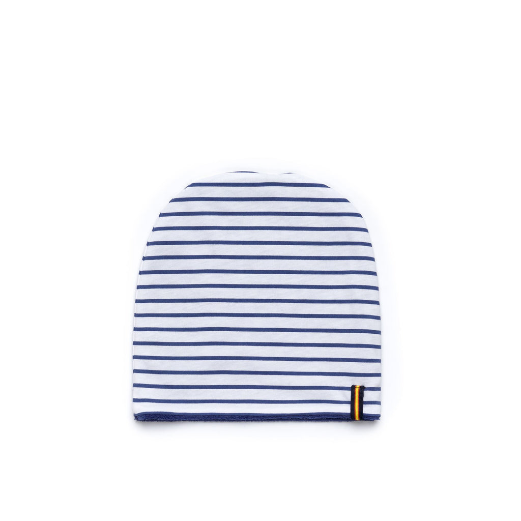 Sets_KID UNISEX_E. SET STRIPES DOUBLE_Blanket / Hat / Shoes_White - Blue Deep Cobalt - Commercial 2