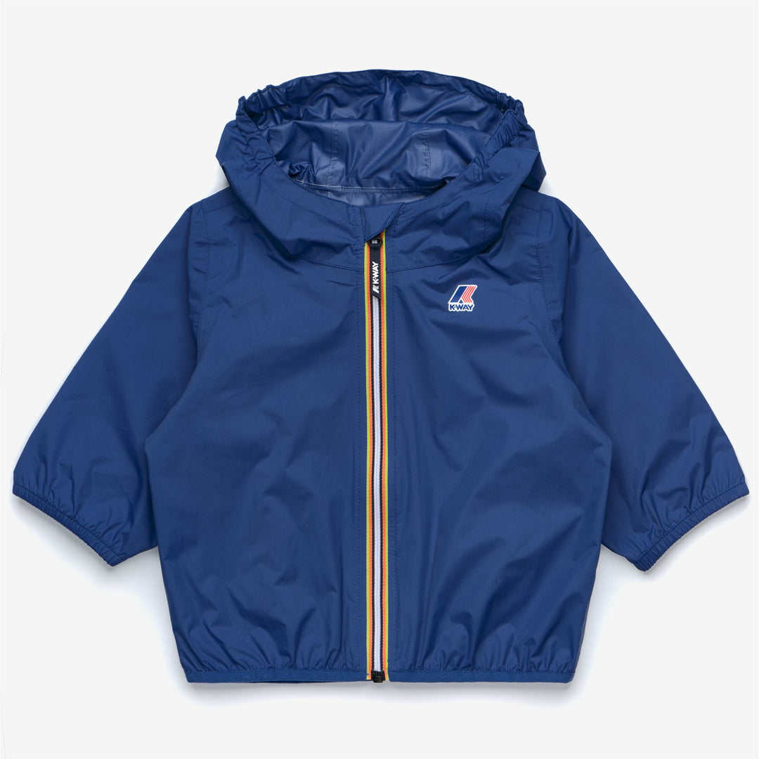 Chaqueta resistente al clima plegable para niños azul real 01
