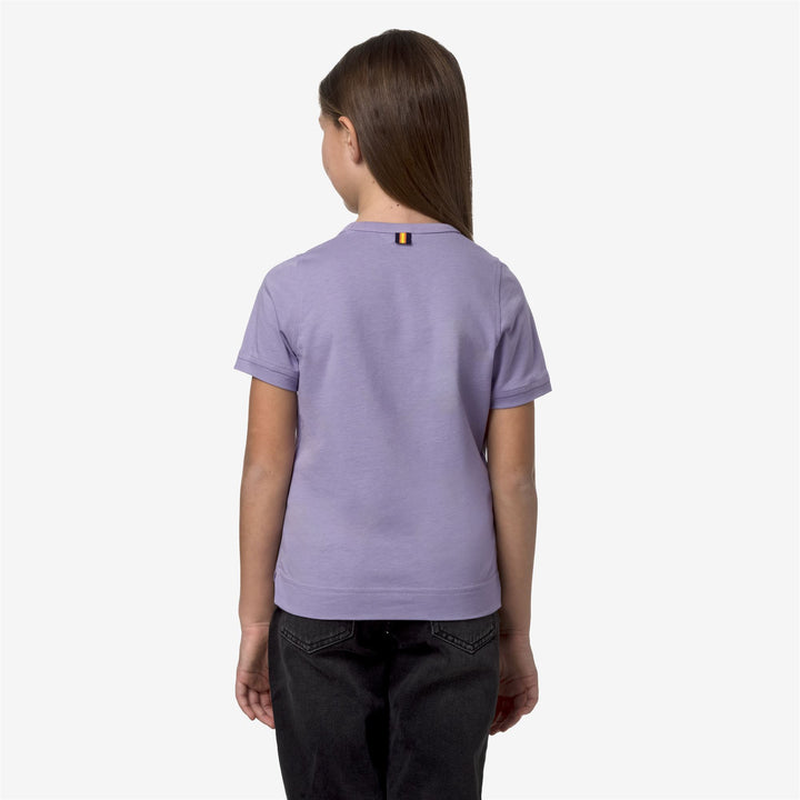T-ShirtsTop Girl P. EMEL T-Shirt VIOLET GLICINE Dressed Front Double		