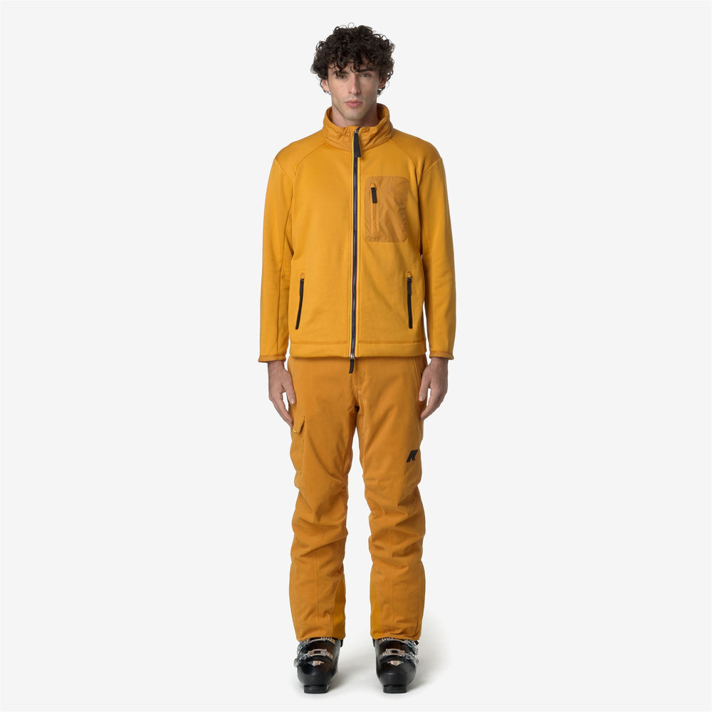 Yellow Men's Waterproof Ski Trousers with Recycled Padding 02