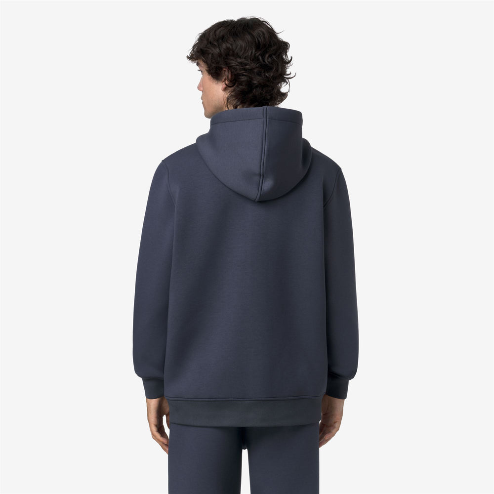 Airforce blue Men's Fleece Jacket with Adjustable Hood 02