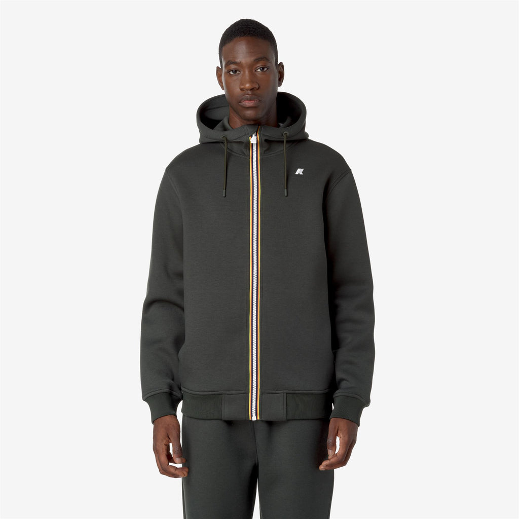 Fleece_MAN_RAINER SPACER_Jacket_GREEN BLACKISH - Commercial 4