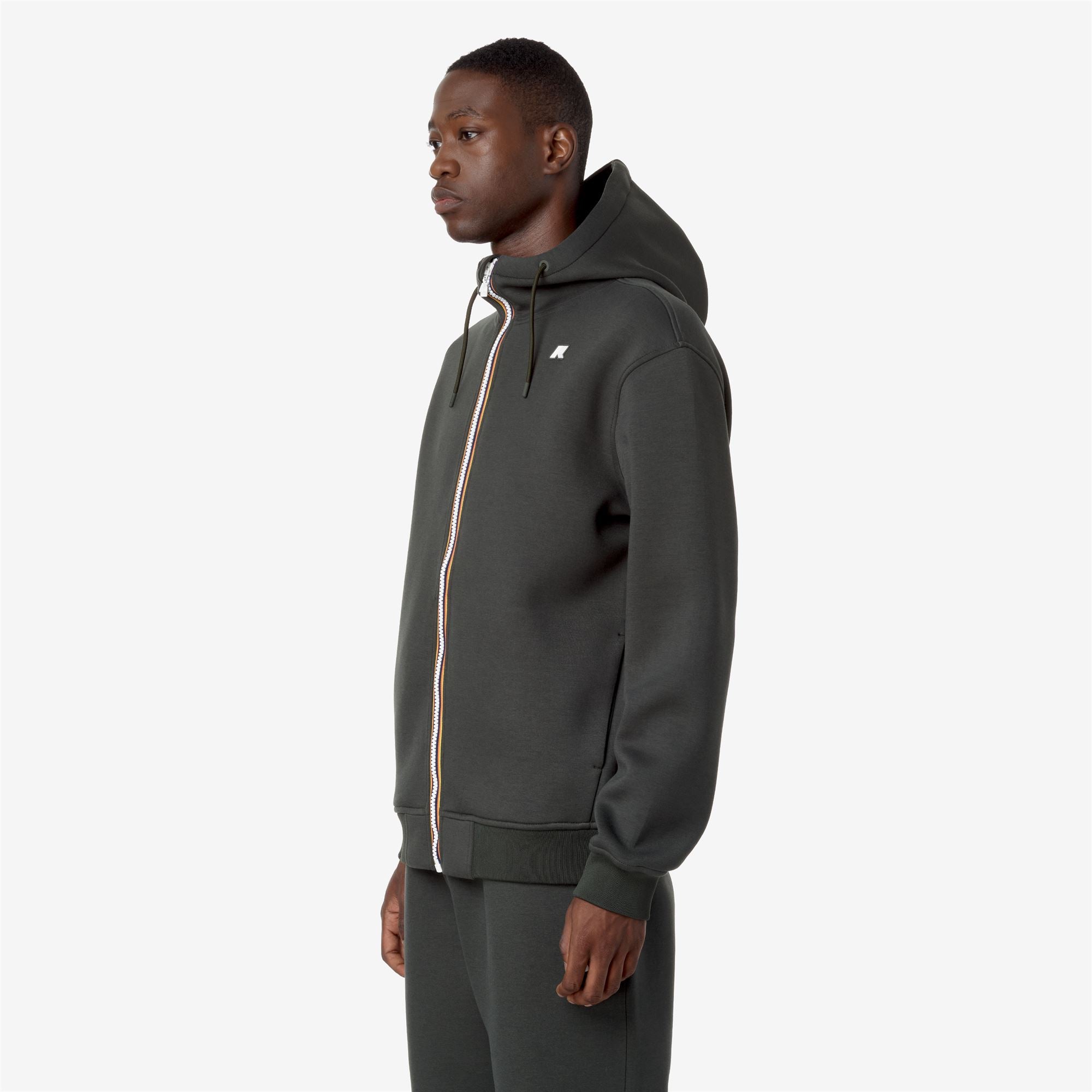Fleece_MAN_RAINER SPACER_Jacket_GREEN BLACKISH - Commercial 5