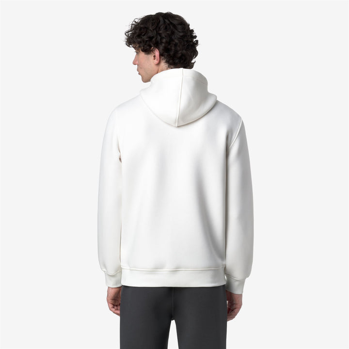 White Men's Fleece Jacket with Adjustable Hood 5