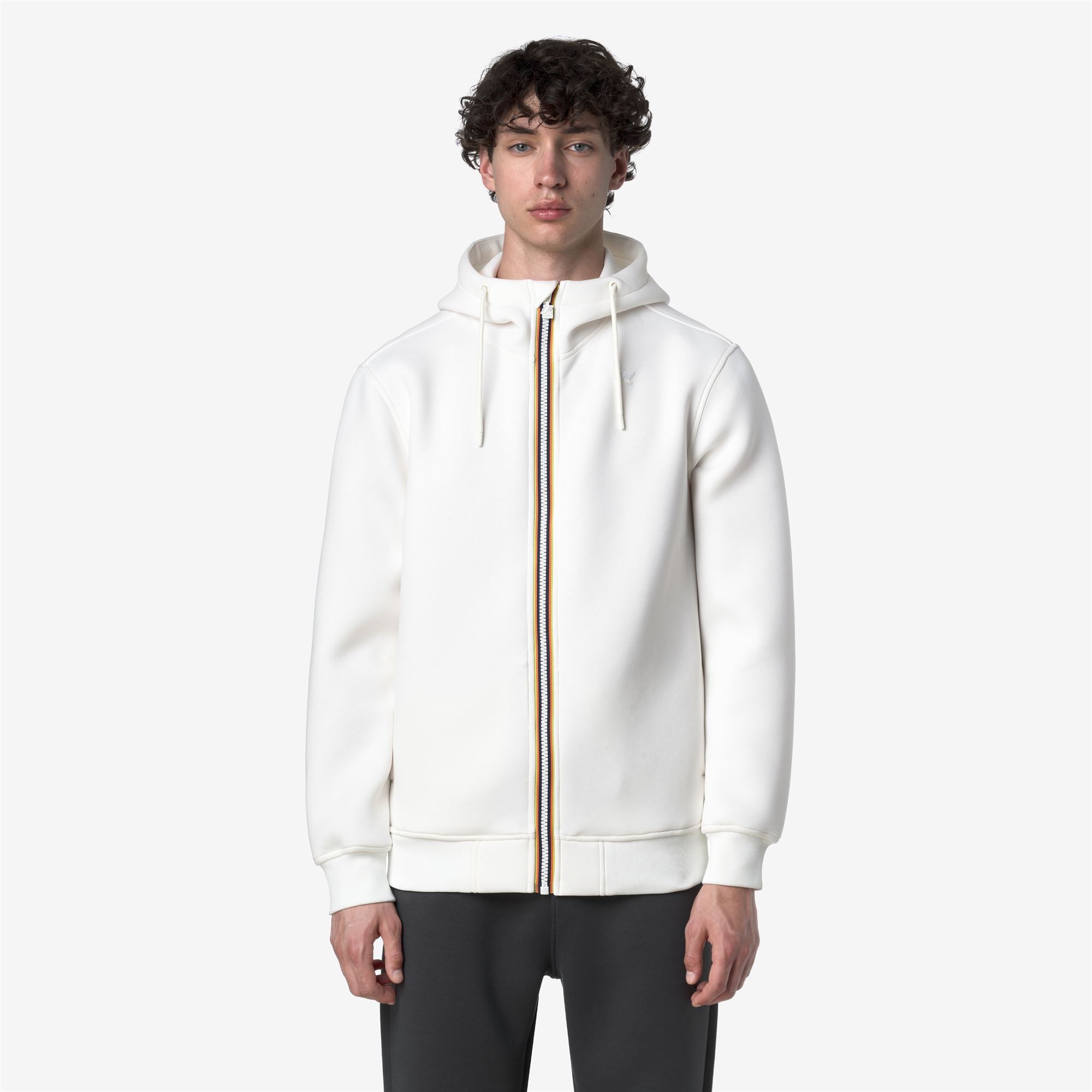 Fleece_MAN_RAINER SPACER_Jacket_White Gardenia - Commercial 4