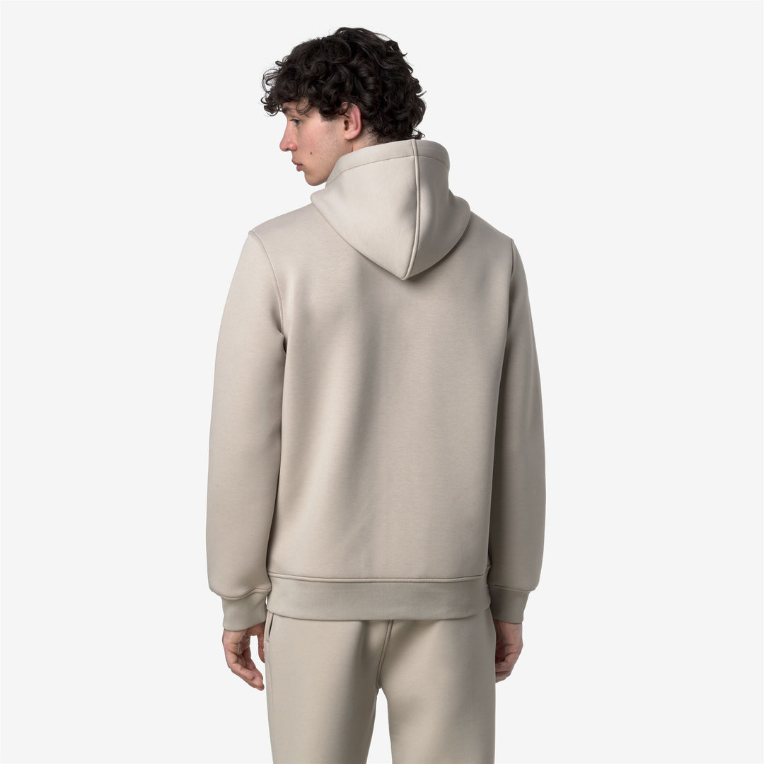Chaqueta polar beige para hombre con capucha ajustable main
