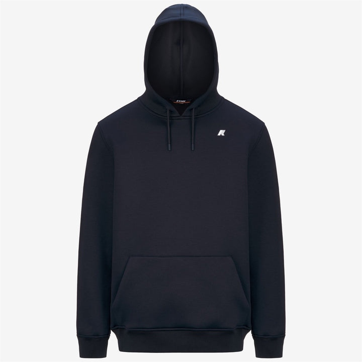 Sudadera con capucha de forro polar azul para hombre con capucha ajustable 1