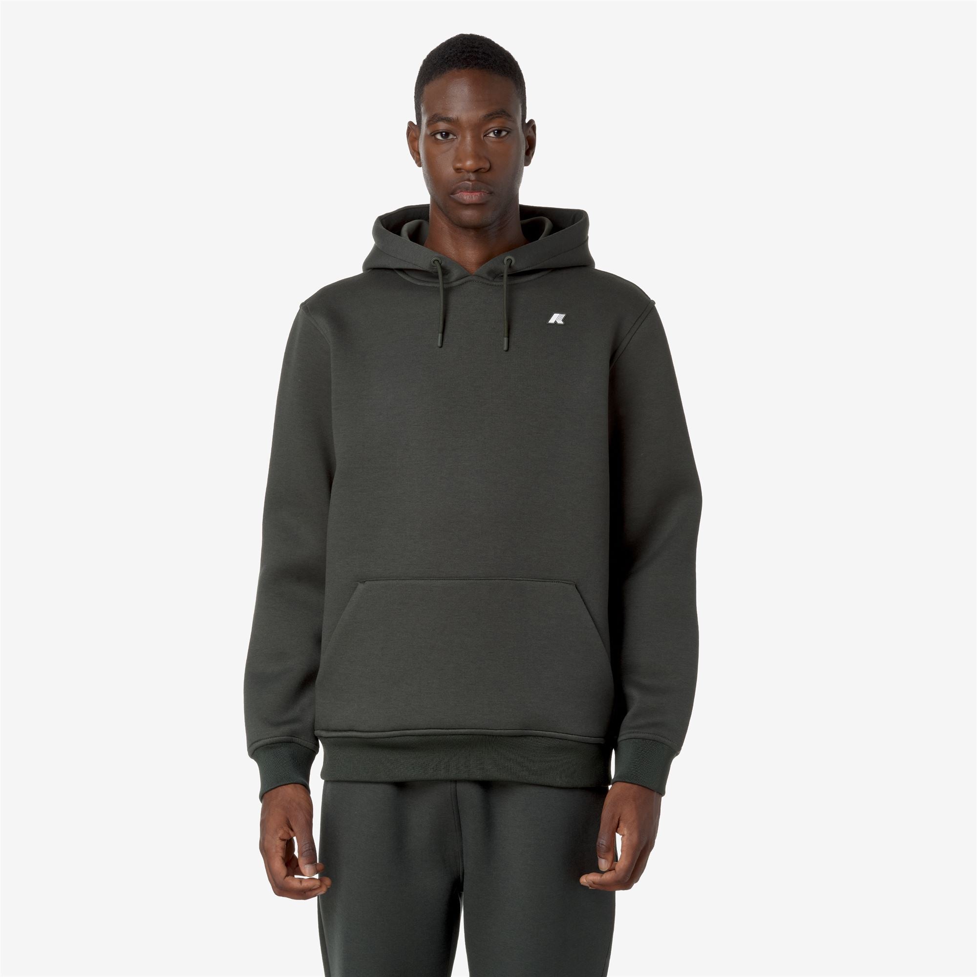 Fleece_MAN_BERNIE SPACER_Pull Over_GREEN BLACKISH - Commercial 4