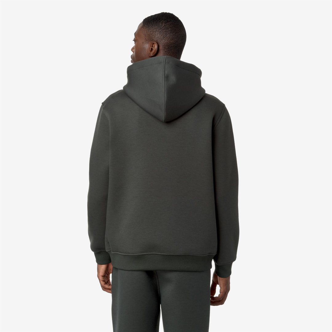 Blackish Green Men's Warm Fleece Pullover Hoodie with Adjustable Hood main