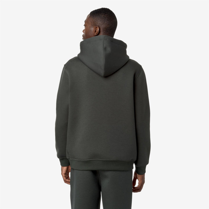 Blackish Green Men's Warm Fleece Pullover Hoodie with Adjustable Hood 5