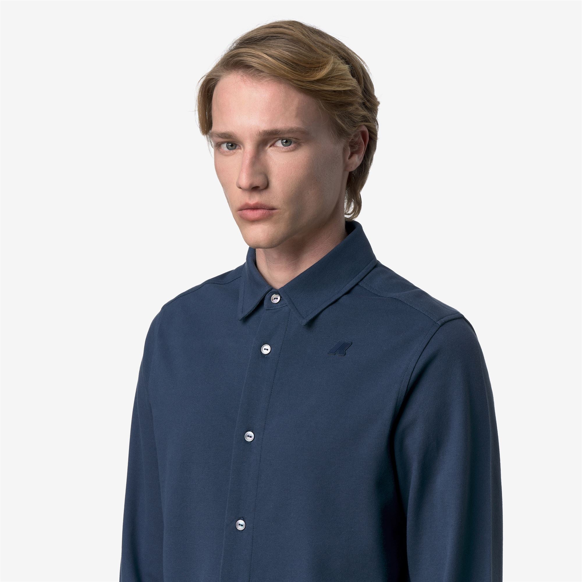 Shirts_Man_TIMOTHEE SLIM PIQUE_Classic_Blue Insignia - Commercial 7