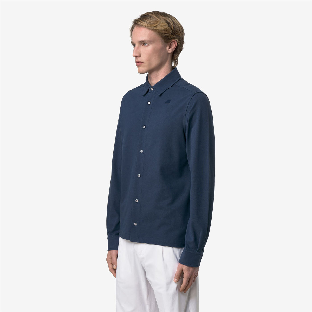 Shirts_Man_TIMOTHEE SLIM PIQUE_Classic_Blue Insignia - Commercial 5