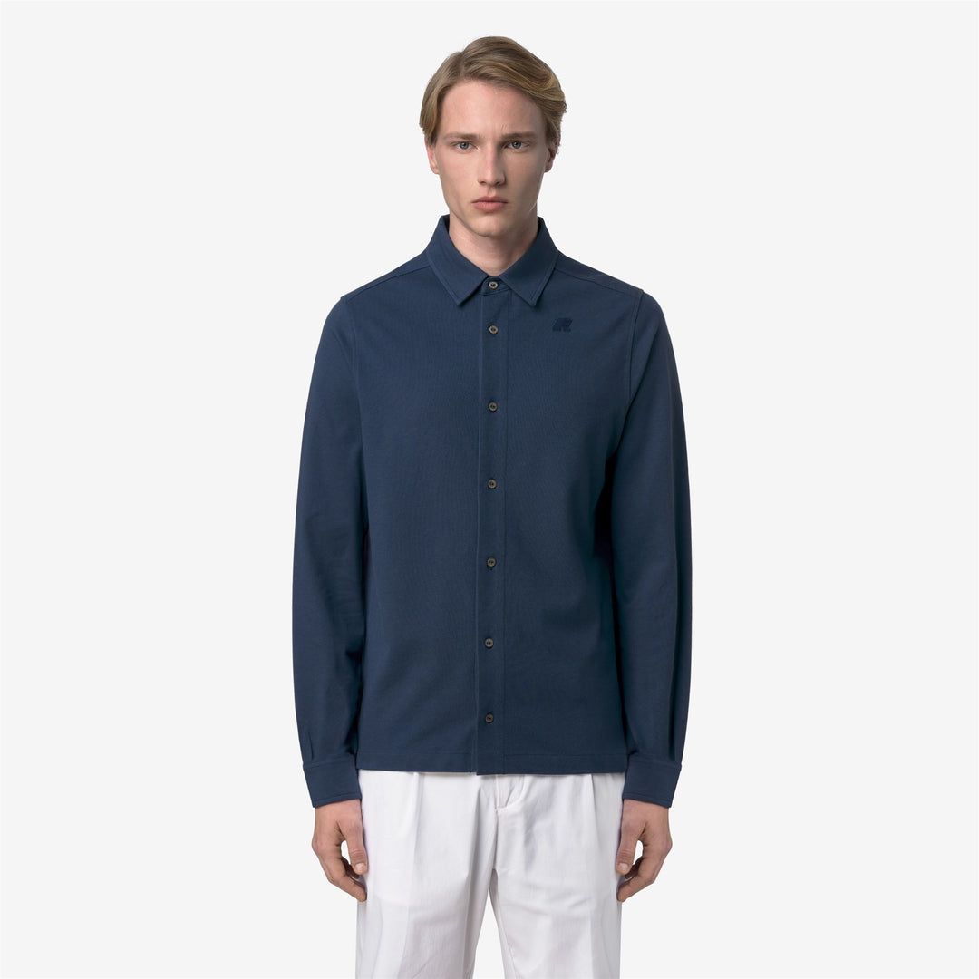 TIMOTHEE PIQUE SLIM - SHIRTS - CLASSIC - Man - BLUE INSIGNIA main