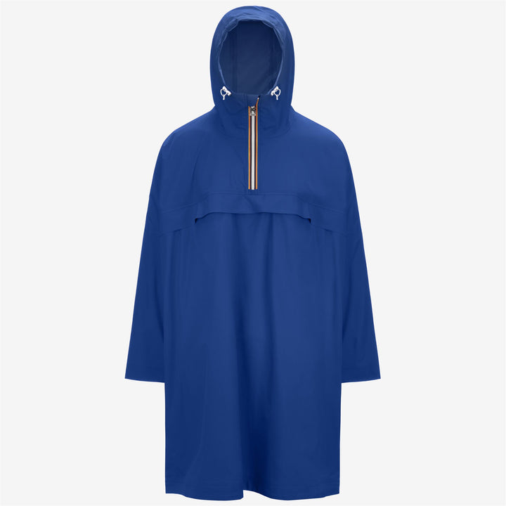 Royal blue Unisex Packable Long Rain Jacket 1