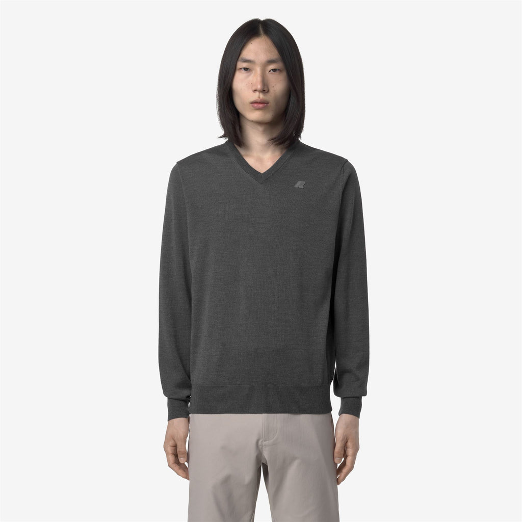 Knitwear_MAN_ANTOINE MERINO_Pull Over_Grey Md Mel - Grey Md Steel - Commercial 4
